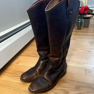 Frye Women's Dark Brown Leather Boots